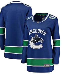 Vancouver Canucks Fanatics Branded Womens Breakaway Home Jersey Blue Nhl - Robokeg