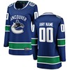 Vancouver Canucks Fanatics Branded Womens Home Breakaway Custom Jersey - Blue Custom Jerseys Nhl - Robokeg