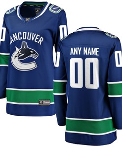 Vancouver Canucks Fanatics Branded Womens Home Breakaway Custom Jersey - Blue Custom Jerseys Nhl - Robokeg