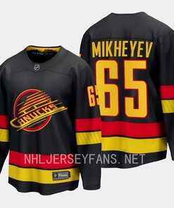 Vancouver Canucks Ilya Mikheyev 65 2023-24 Alternate Jersey Breakaway Black - Robokeg