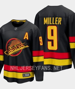 Vancouver Canucks J.T. Miller 9 2023-24 Alternate Jersey Breakaway Black - Robokeg