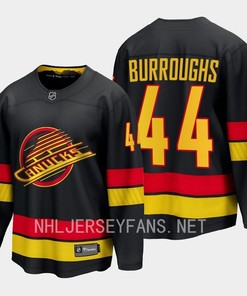 Vancouver Canucks Kyle Burroughs 44 2023-24 Alternate Jersey Breakaway Black - Robokeg
