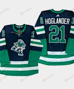 Vancouver Canucks Nils Hoglander 21 Navy PrimeGreen Reverse Retro Jersey 2022-23 - Robokeg