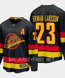 Vancouver Canucks Oliver Ekman-Larsson 23 2023-24 Alternate Jersey Breakaway Black - Robokeg