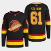 Vancouver Canucks Riley Stillman 61 Black Retro Pro Jersey 2022-23 - Robokeg