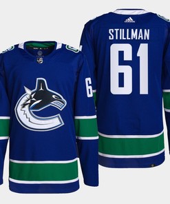 Vancouver Canucks Riley Stillman 61 Blue Home Primegreen Jersey 2022-23 - Robokeg