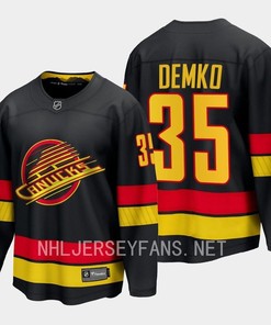 Vancouver Canucks Thatcher Demko 35 2023-24 Alternate Jersey Breakaway Black - Robokeg