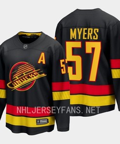 Vancouver Canucks Tyler Myers 57 2023-24 Alternate Jersey Breakaway Black - Robokeg