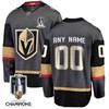 Vegas Golden Knights 2023 Stanley Cup Champions Patch Custom 00 Alternate Breakaway Jersey - Black - Robokeg