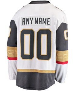 Vegas Golden Knights 2023 Stanley Cup Champions Patch Custom 00 Away Breakaway Custom Jersey - White - Robokeg