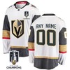 Vegas Golden Knights 2023 Stanley Cup Champions Patch Custom 00 Away Breakaway Jersey - White - Robokeg