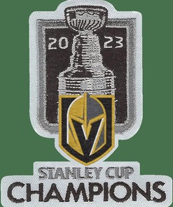 Vegas Golden Knights 2023 Stanley Cup Champions Patch Custom 00 Away Breakaway Jersey - White - Robokeg