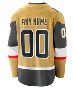 Vegas Golden Knights 2023 Stanley Cup Champions Patch Custom 00 Home Breakaway Custom Jersey - Gold - Robokeg