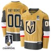 Vegas Golden Knights 2023 Stanley Cup Champions Patch Custom 00 Home Breakaway Jersey - Gold - Robokeg