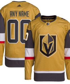 Vegas Golden Knights Adidas Alternate Authentic Primegreen Custom Jersey Gold Custom Jerseys Nhl - Robokeg