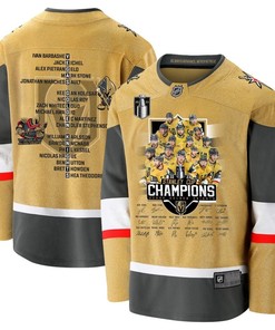 Vegas Golden Knights Celebrating Vegas' Championship 2023 Stanley Cup Men Jersey - Yellow - Robokeg