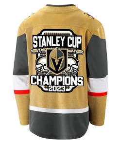 Vegas Golden Knights Crowned Champions 2023 Stanley Cup Men Jersey - Yellow - Robokeg