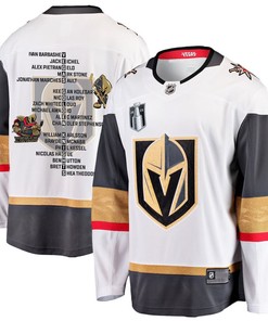 Vegas Golden Knights Players List 2023 Stanley Cup Men Jersey - White - Robokeg