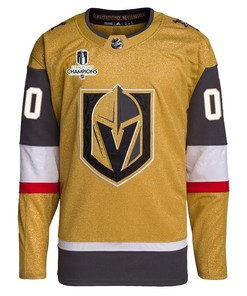 Vegas Golden Knights Stanley Cup 2023 Champions Patch Home Breakaway Custom Men Jersey - Gold - Robokeg