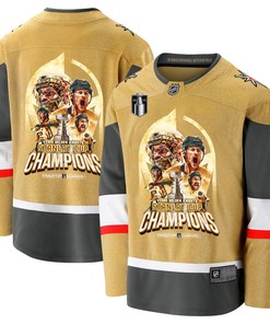 Vegas Golden Knights Unleashing Greatness 2023 Champions Stanley Cup Men Jersey - Gold - Robokeg