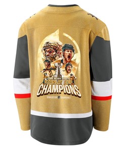 Vegas Golden Knights Unleashing Greatness 2023 Champions Stanley Cup Men Jersey - Gold - Robokeg