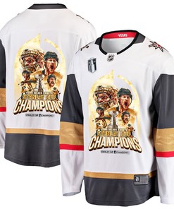 Vegas Golden Knights Unleashing Greatness 2023 Champions Stanley Cup Men Jersey - White - Robokeg