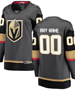 Vegas Golden Knights Women's Home Breakaway Custom Jersey - Black - Robokeg
