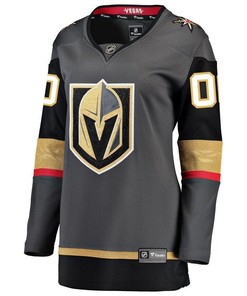 Vegas Golden Knights Women's Home Breakaway Custom Jersey - Black - Robokeg