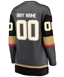 Vegas Golden Knights Women's Home Breakaway Custom Jersey - Black - Robokeg