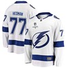 Victor Hedman 77 Tampa Bay Lightning Stanley Cup 2023 Playoffs Patch Away Breakaway Men Jersey - White - Robokeg