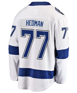 Victor Hedman 77 Tampa Bay Lightning Stanley Cup 2023 Playoffs Patch Away Breakaway Men Jersey - White - Robokeg