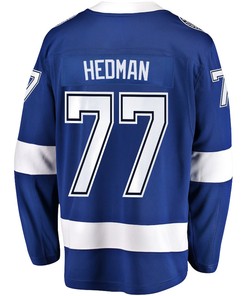 Victor Hedman 77 Tampa Bay Lightning Stanley Cup 2023 Playoffs Patch Home Breakaway Men Jersey - Blue - Robokeg