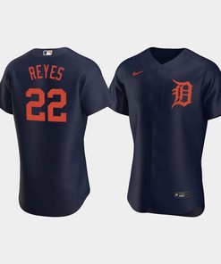 Victor Reyes 22 Detroit Tigers Navy Alternate Jersey - Robokeg