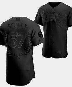 Vin Scully Special Commemorative Los Angeles Dodgers 67 Black Vin Forever Jersey - Robokeg