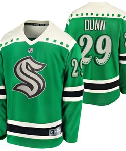 Vince Dunn Seattle Kraken 2022 St. Patrick Green 29 Jersey Jersey - Robokeg