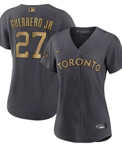 Vladimir Guerrero Jr. Toronto Blue Jays Womens 2022 Mlb All-star Game Replica Player Jersey - Black Mlb - Robokeg