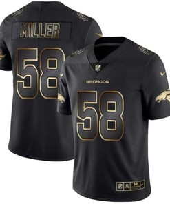 Von Miller #58 Denver Broncos Nfl Explosion Legendary Gold Black Jersey - Robokeg
