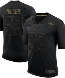 Von Miller Denver Broncos 2020 Salute To Service Limited Jersey - Black - Robokeg
