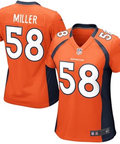 Von Miller Denver Broncos Nike Girls Youth Game Jersey - Orange - Robokeg
