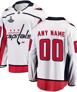 Washington Capitals 2018 Stanley Cup Champions Away Breakaway Custom Jersey - White Custom Jerseys Nhl - Robokeg