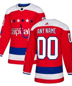 Washington Capitals Adidas Alternate Authentic Custom Jersey - Red Custom Jerseys Nhl - Robokeg