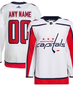 Washington Capitals Adidas Away Primegreen Authentic Pro Custom Jersey White Custom Jerseys Nhl - Robokeg