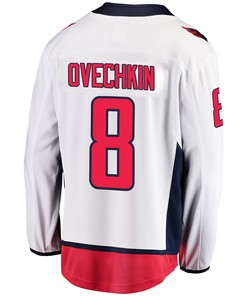 Washington Capitals Alexander Ovechkin 8 Away 2022 Stanley Cup Playoffs Breakaway Men Jersey - White - Robokeg