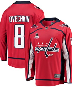 Washington Capitals Alexander Ovechkin 8 Home 2022 Stanley Cup Playoffs Breakaway Men Jersey - Red - Robokeg
