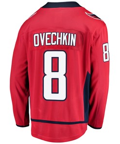 Washington Capitals Alexander Ovechkin 8 Home 2022 Stanley Cup Playoffs Breakaway Men Jersey - Red - Robokeg