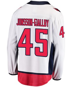 Washington Capitals Axel Jonsson-Fjallby 45 Away 2022 Stanley Cup Playoffs Breakaway Men Jersey - White - Robokeg