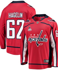 Washington Capitals Carl Hagelin 62 Home 2022 Stanley Cup Playoffs Breakaway Men Jersey - Red - Robokeg