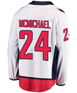 Washington Capitals Connor McMichael 24 Away 2022 Stanley Cup Playoffs Breakaway Men Jersey - White - Robokeg