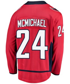 Washington Capitals Connor McMichael 24 Home 2022 Stanley Cup Playoffs Breakaway Men Jersey - Red - Robokeg
