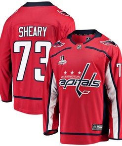 Washington Capitals Conor Sheary 73 Home 2022 Stanley Cup Playoffs Breakaway Men Jersey - Red - Robokeg